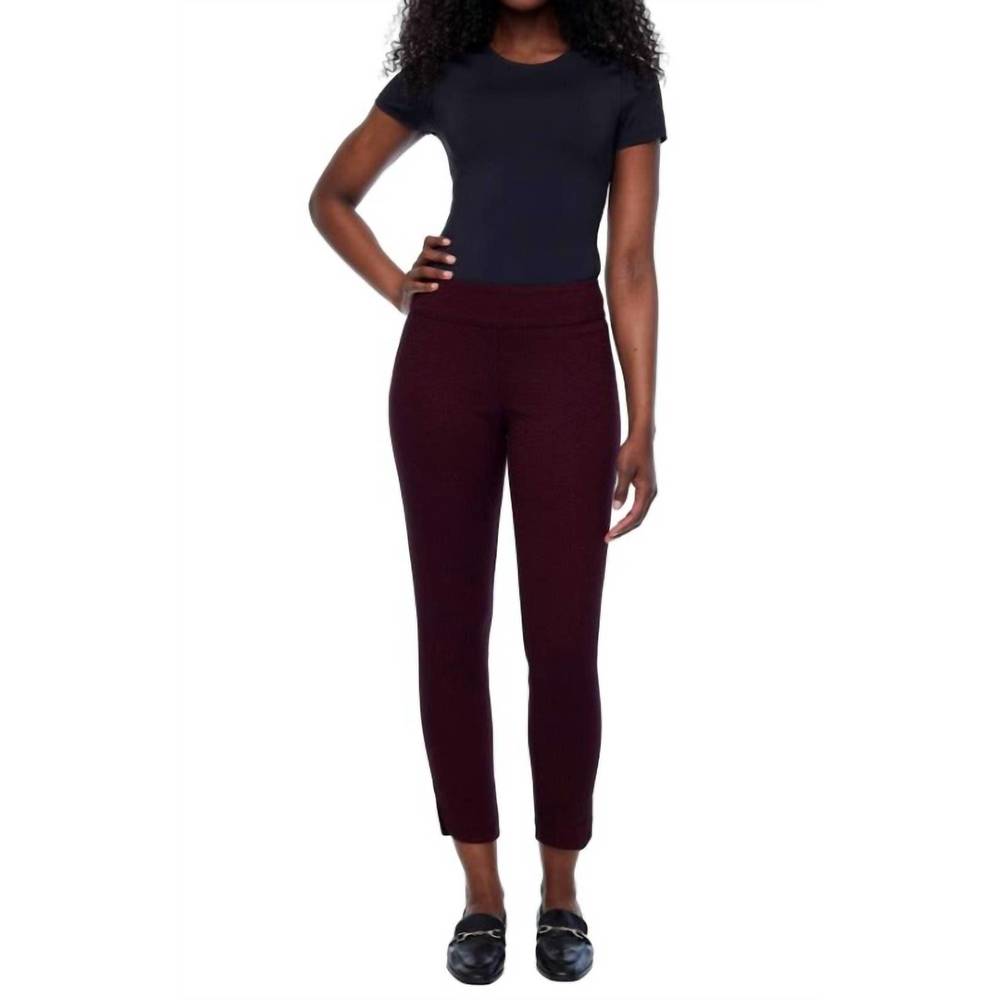 NEW UP! slim fit trouser pants in beads (maroon)